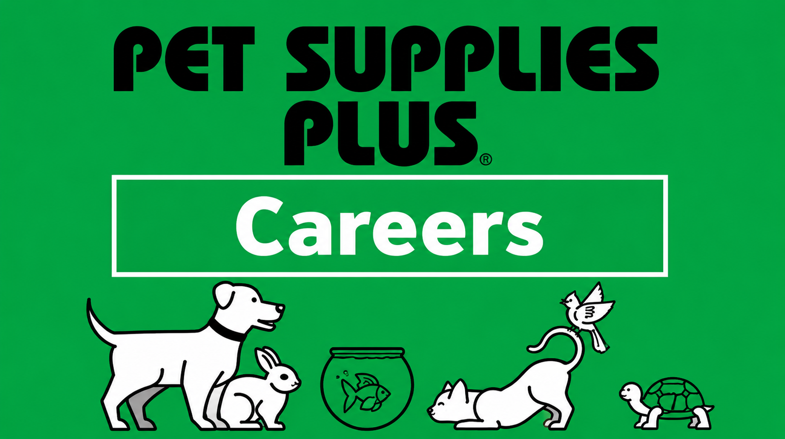 Pet Supplies Plus hiring guide showing employees working in a pet supply store