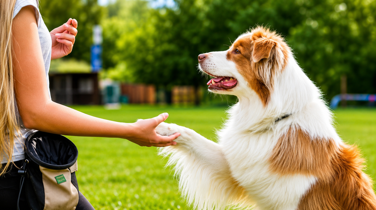 Dog Training Services: dog learning obedience with a professional trainer