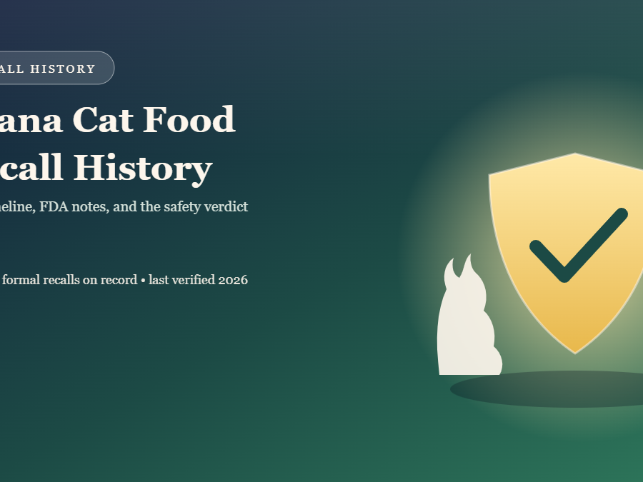Acana cat food recall history — cat eating dry food from a bowl