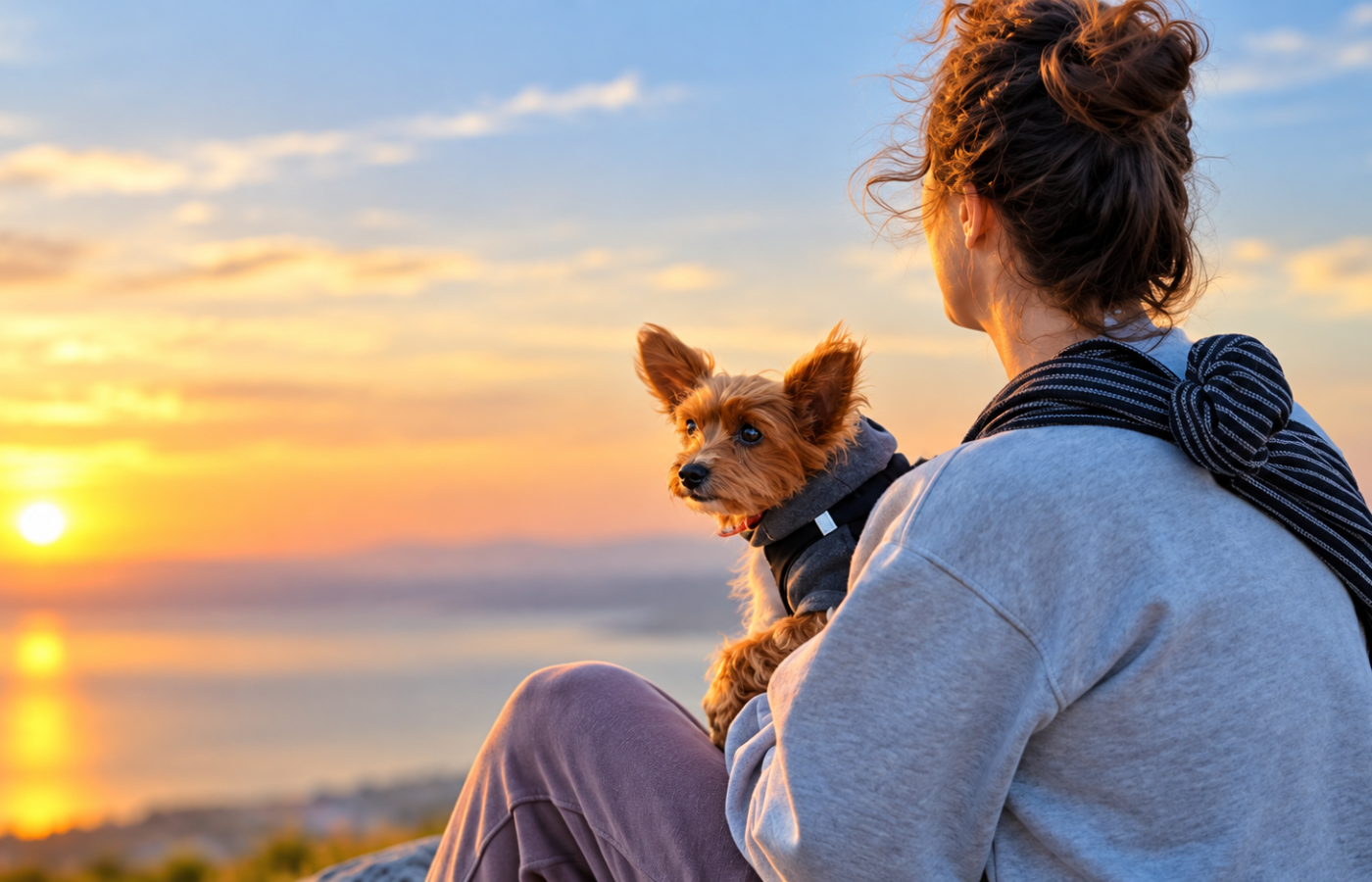 Australian Silky Terrier rescue dog with blue and tan silky coat
