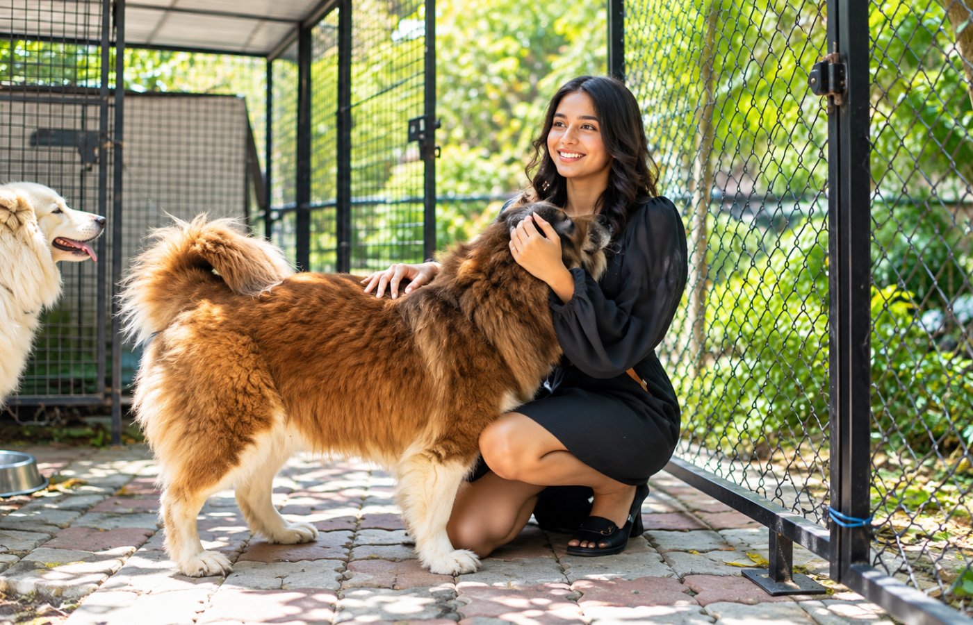 Pet boarding kennels in Shreveport — dog resting in a boarding suite